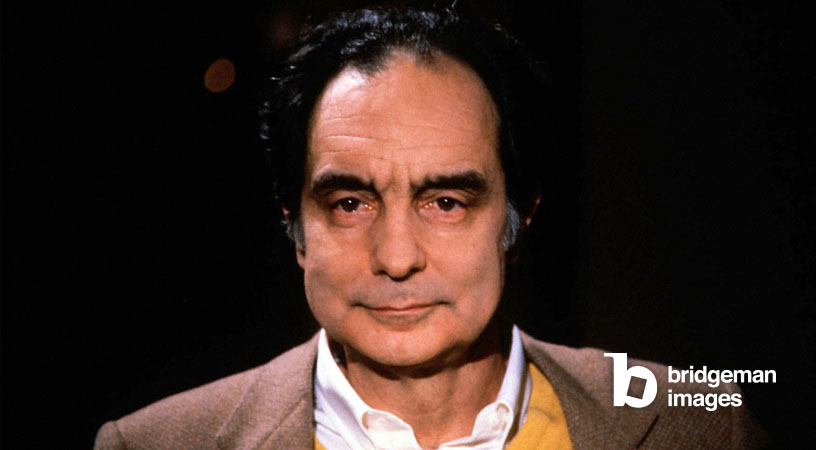 Italo Calvino während einer Fernsehsendung