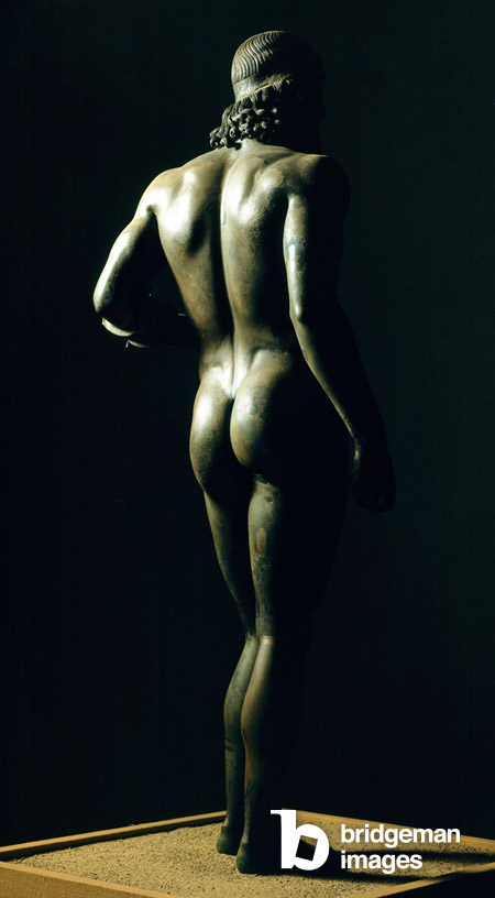 Antiquité grecque : statue en bronze de guerriers appelés bronzes de Riace