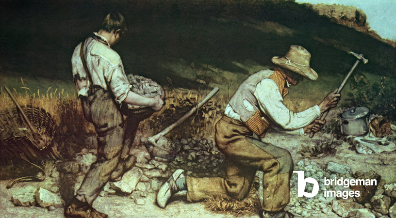 Les casseurs de pierre, 1849 (huile sur toile) par Gustave Courbet