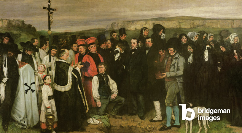 "Un enterrement a Ornans" par Gustave Courbet
