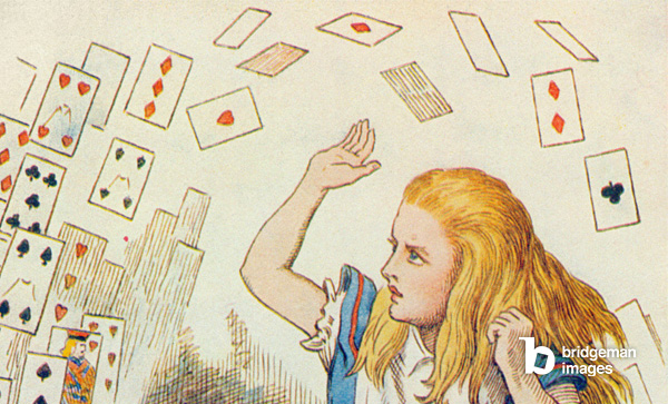 The Shower of Cards, illustration from 'Alice in Wonderland' by Lewis Carroll