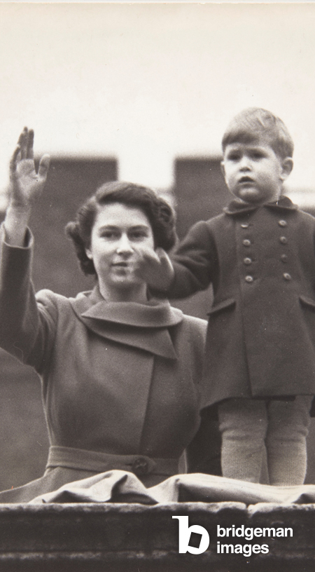 La reine Elizabeth II et le prince Charles, 1950