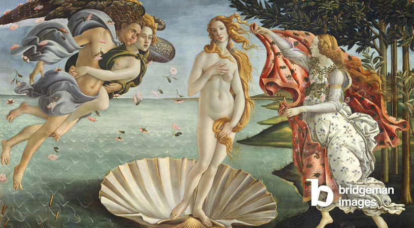 Das Gemälde Geburt der Venus von Sandro Botticelli