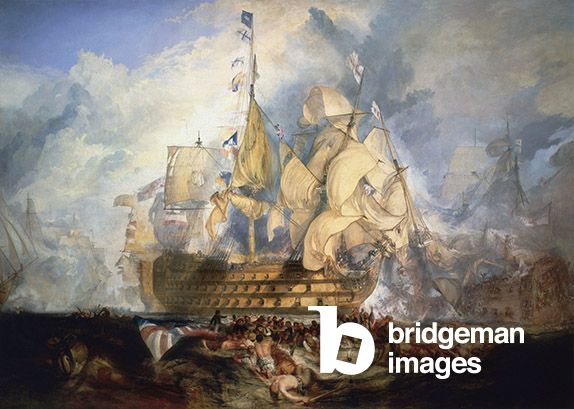 The Battle of Trafalgar, 1822-24 (oil), Joseph Mallord William Turner, (1775-1851) © National Maritime Museum, Greenwich, London / Bridgeman Images