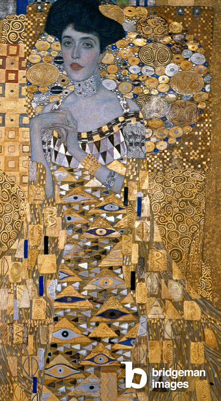Porträt der Adele Bloch-Bauer mit gold und silber von Gustav Klimt